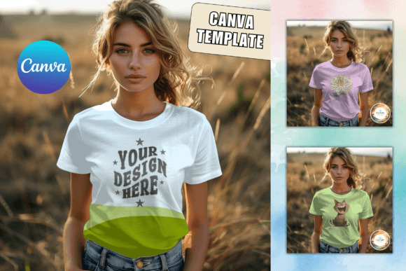 Download T-Shirt Mockup Canva Bella Canvas 3001 - Premium Resources