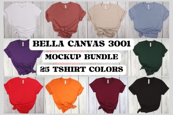 Download Bella Canvas 3001 Mockup Bundle Flat Lay - Premium Resources